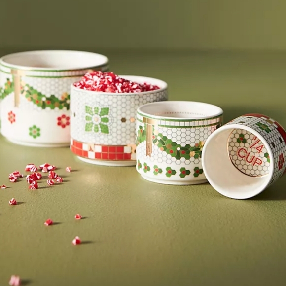 The Bistro Tile Measuring Cups, Set of 3: Festive Edition - Picture 2 of 7